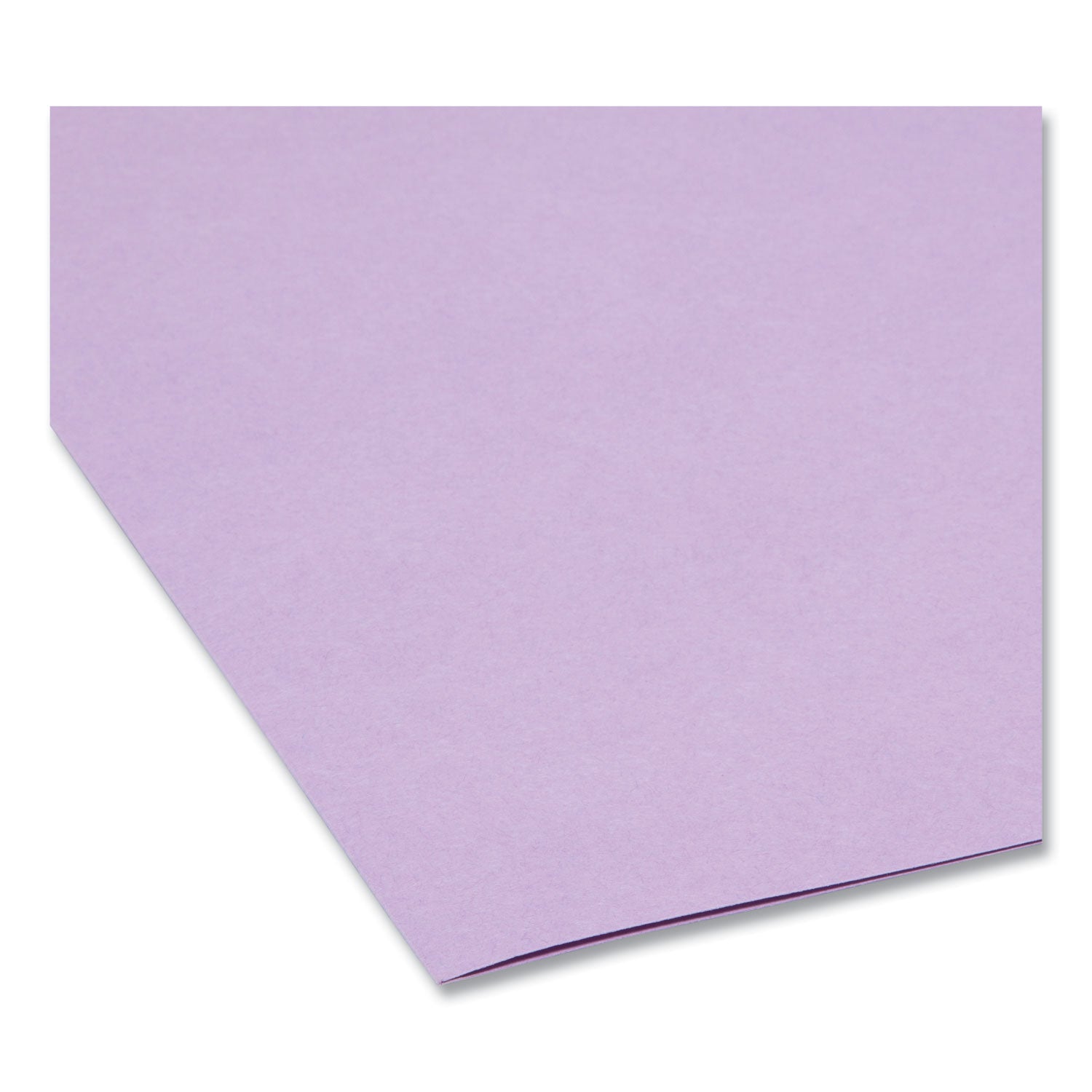 Smead Reinforced Top Tab Colored File Folders, Straight Tabs, Letter Size, 0.75" Expansion, Lavender, 100/Box (12410)