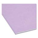 Smead Reinforced Top Tab Colored File Folders, Straight Tabs, Letter Size, 0.75" Expansion, Lavender, 100/Box (12410)