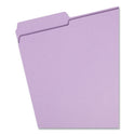 Smead Reinforced Top Tab Colored File Folders, 1/3-Cut Tabs: Assorted, Letter Size, 0.75" Expansion, Lavender, 100/Box (12434)
