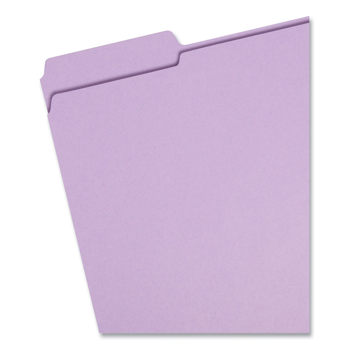 Smead Reinforced Top Tab Colored File Folders, 1/3-Cut Tabs: Assorted, Letter Size, 0.75" Expansion, Lavender, 100/Box (12434)