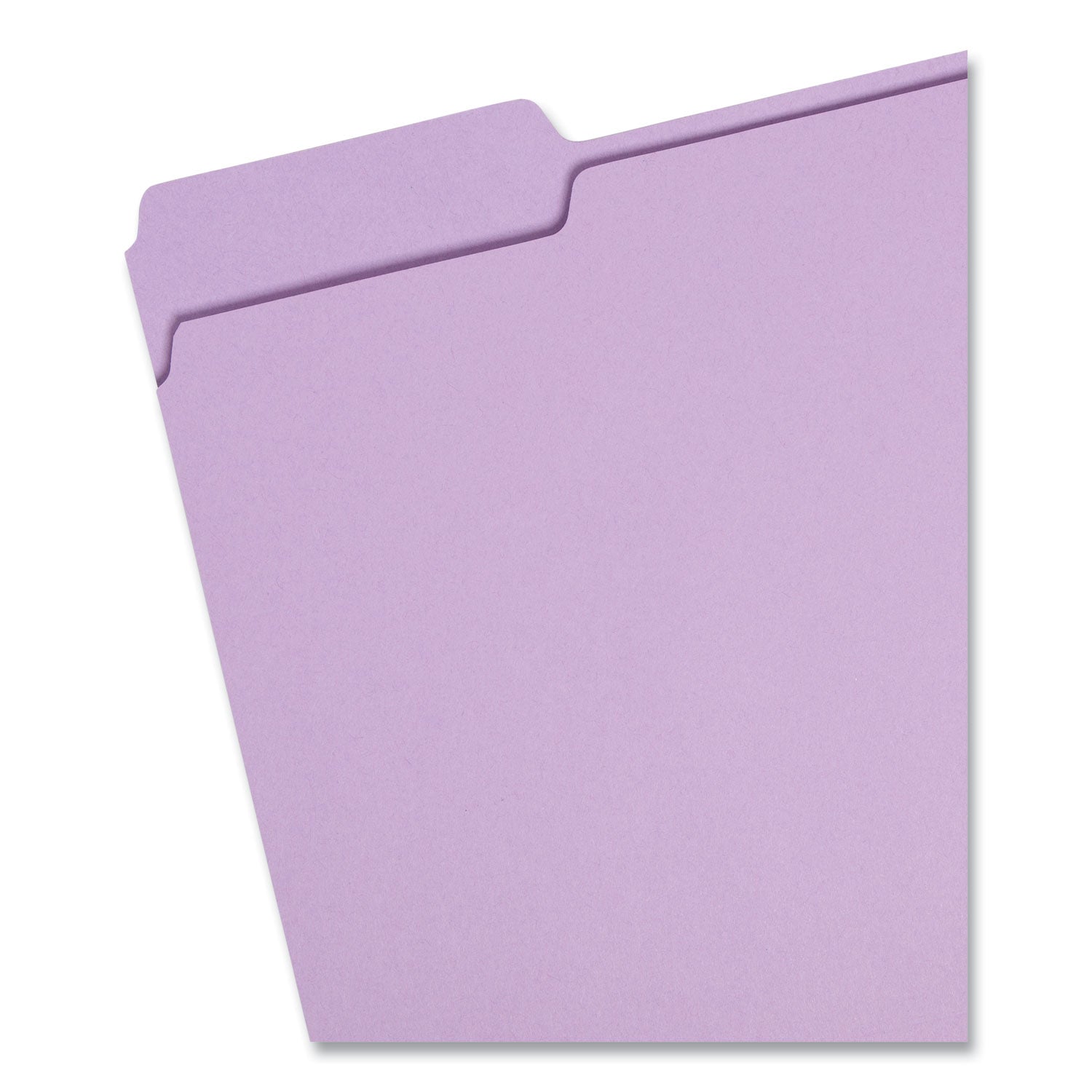 Smead Colored File Folders, 1/3-Cut Tabs: Assorted, Letter Size, 0.75" Expansion, Lavender, 100/Box (12443)