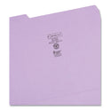 Smead Colored File Folders, 1/3-Cut Tabs: Assorted, Letter Size, 0.75" Expansion, Lavender, 100/Box (12443)