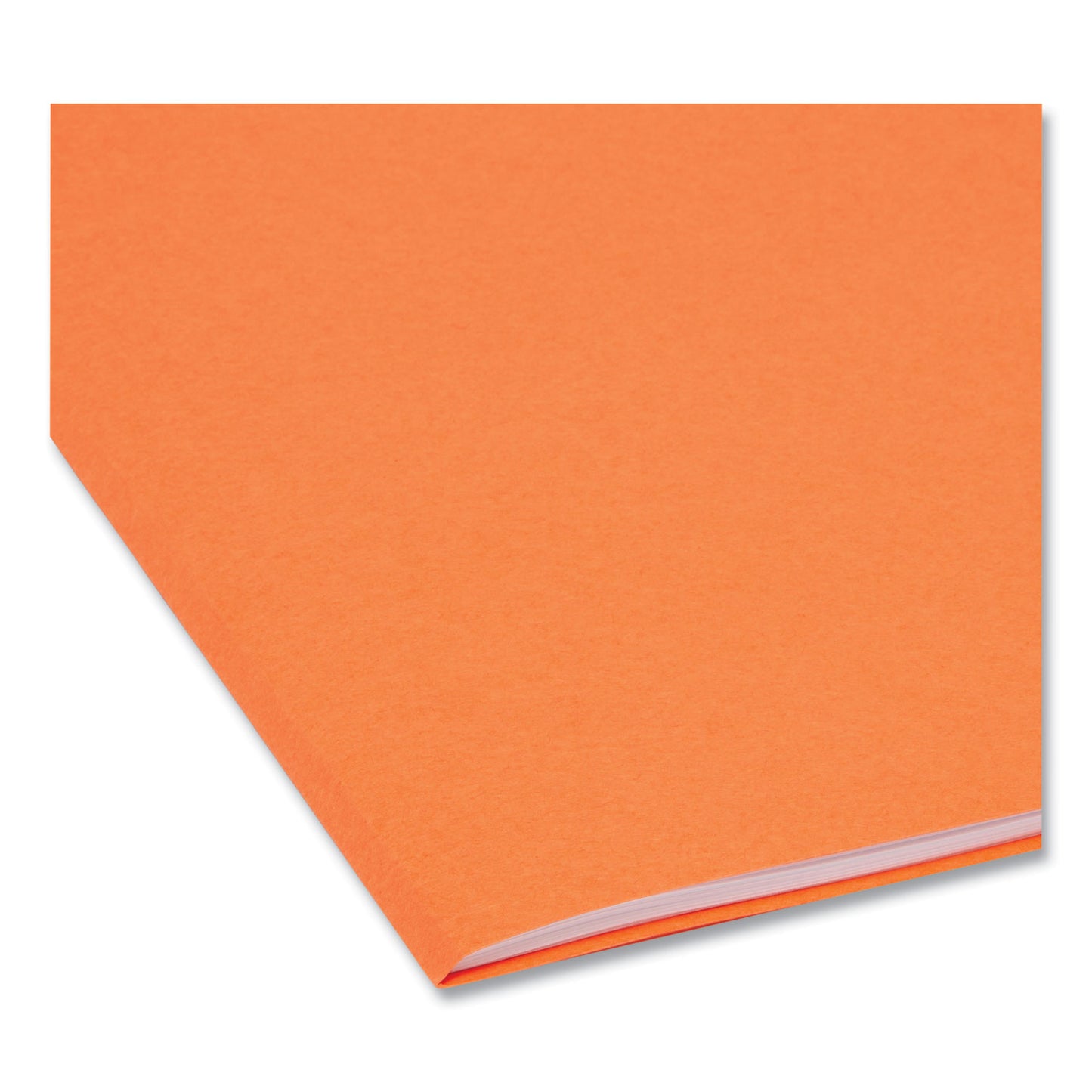 Smead Reinforced Top Tab Colored File Folders, 1/3-Cut Tabs: Assorted, Letter Size, 0.75" Expansion, Orange, 100/Box (12534)