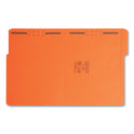 Smead Top Tab Colored Fastener Folders, 0.75" Expansion, 2 Fasteners, Letter Size, Orange Exterior, 50/Box (12540)