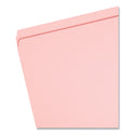 Smead Reinforced Top Tab Colored File Folders, Straight Tabs, Letter Size, 0.75" Expansion, Pink, 100/Box (12610)