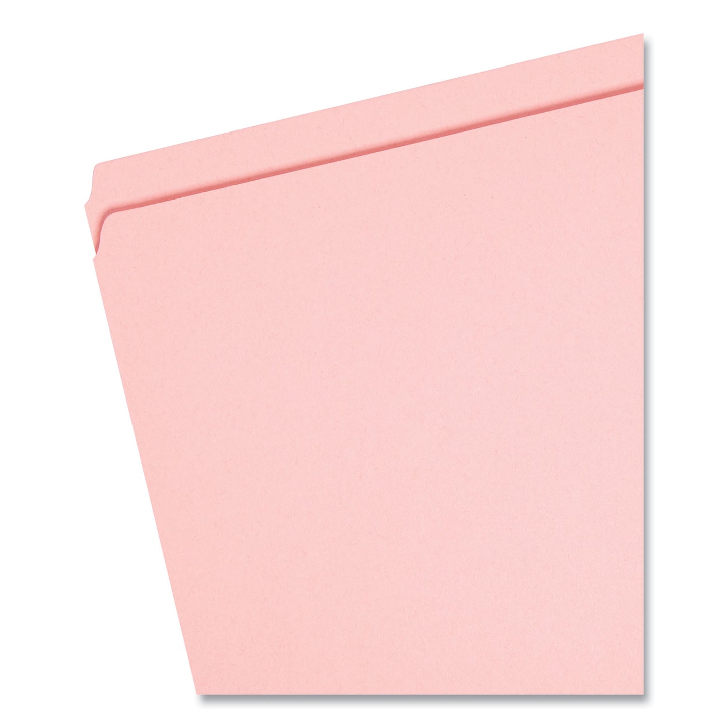 Smead Reinforced Top Tab Colored File Folders, Straight Tabs, Letter Size, 0.75" Expansion, Pink, 100/Box (12610)