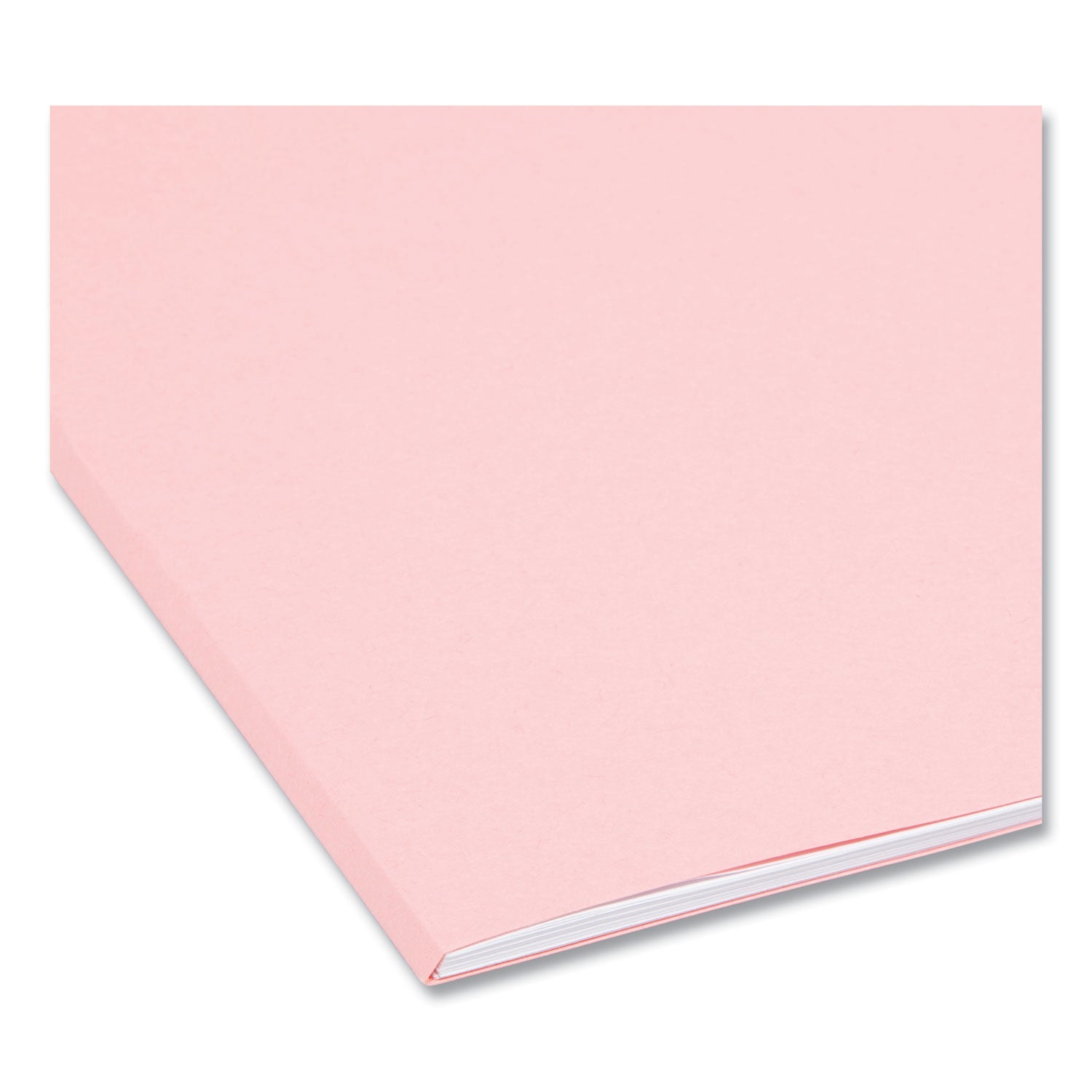 Smead Reinforced Top Tab Colored File Folders, Straight Tabs, Letter Size, 0.75" Expansion, Pink, 100/Box (12610)