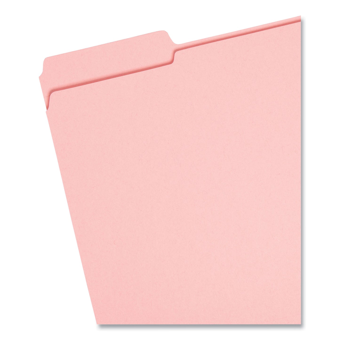 Smead Reinforced Top Tab Colored File Folders, 1/3-Cut Tabs: Assorted, Letter Size, 0.75" Expansion, Pink, 100/Box (12634)