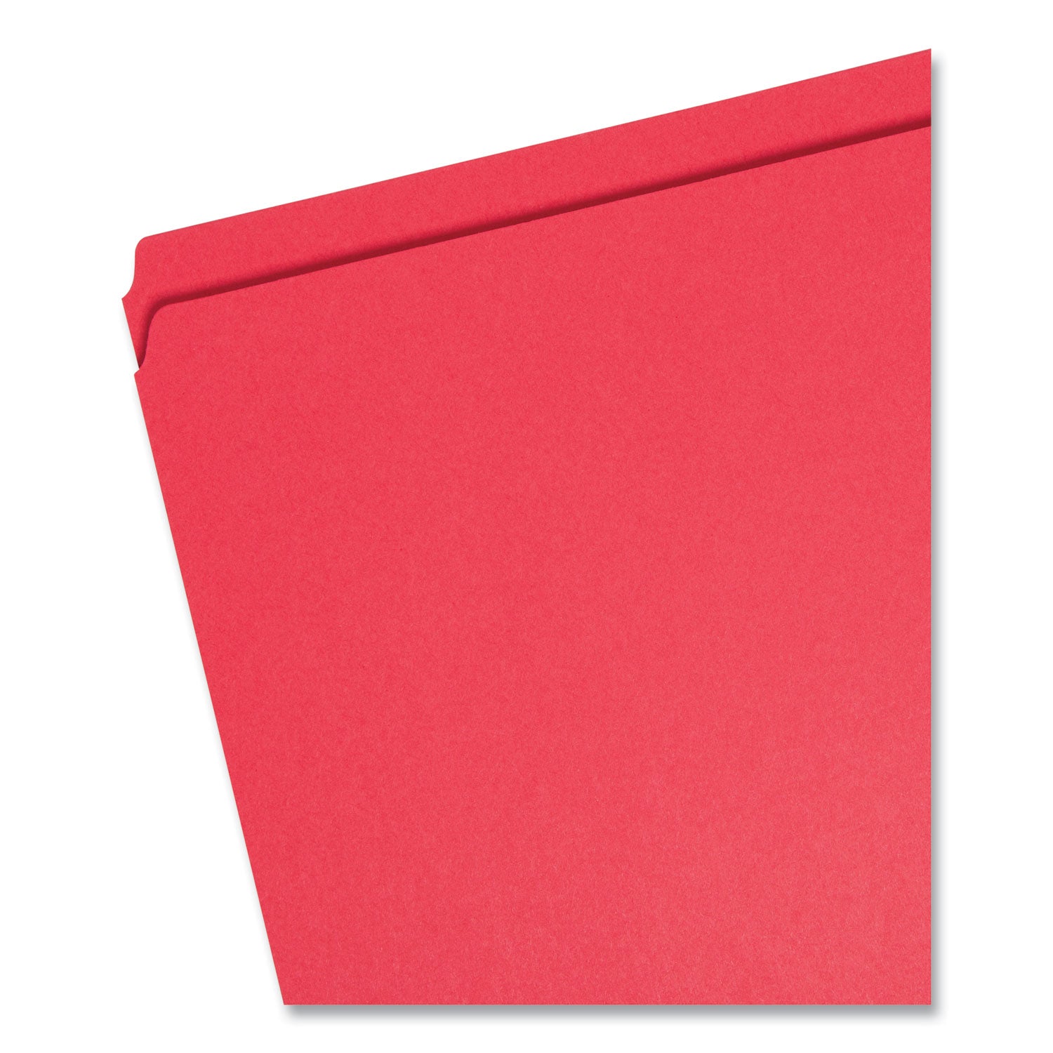 Smead Reinforced Top Tab Colored File Folders, Straight Tabs, Letter Size, 0.75" Expansion, Red, 100/Box (12710)