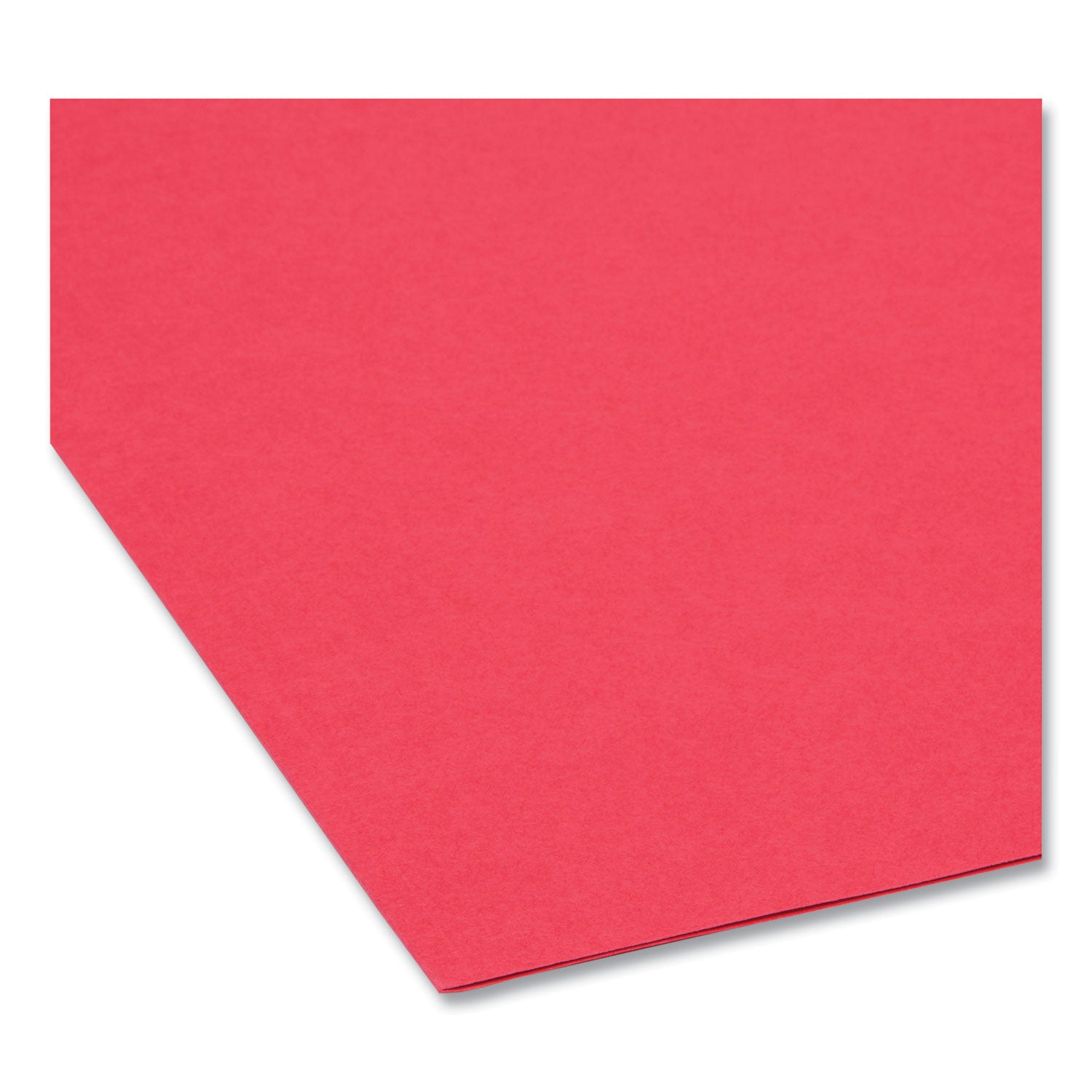 Smead Reinforced Top Tab Colored File Folders, Straight Tabs, Letter Size, 0.75" Expansion, Red, 100/Box (12710)