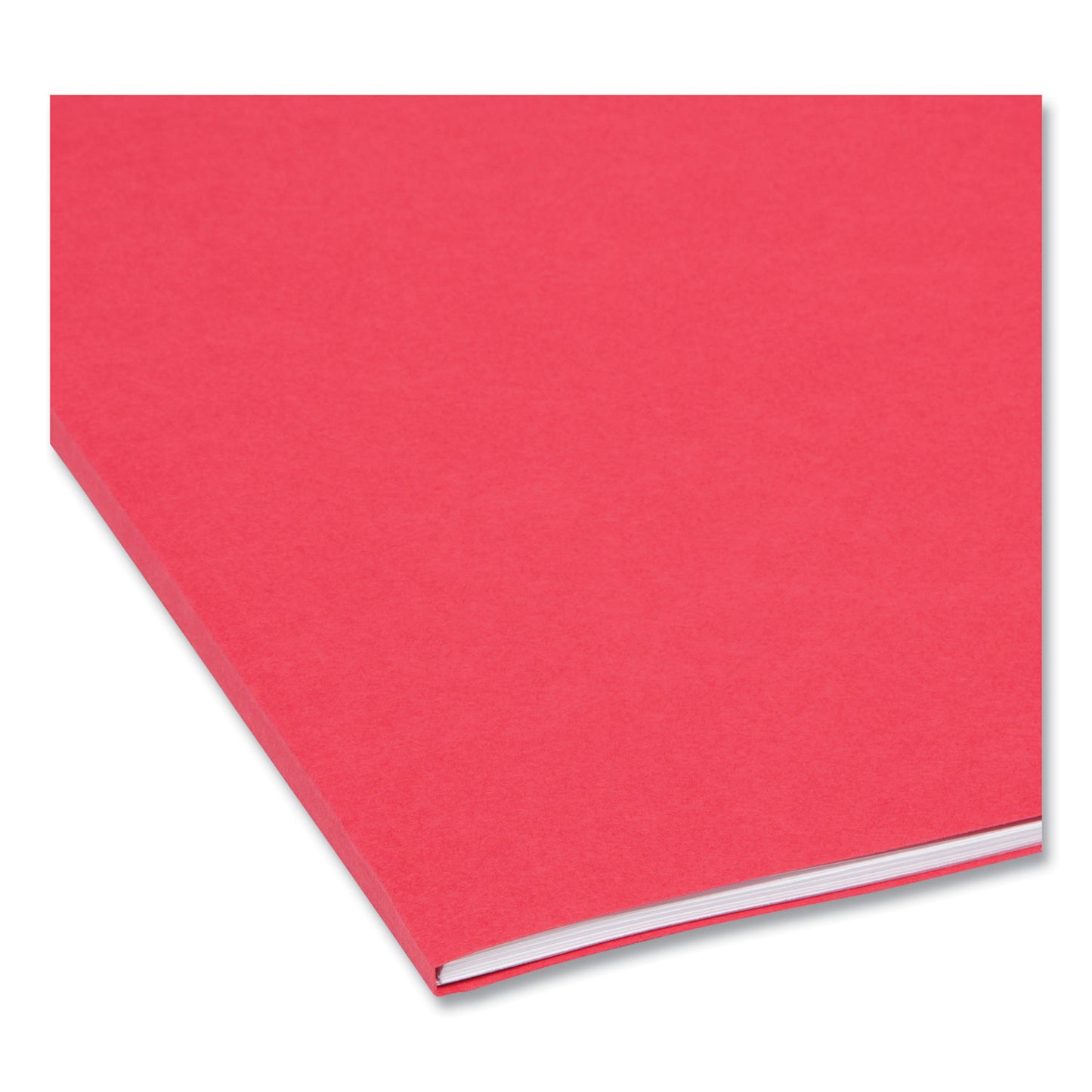 Smead Reinforced Top Tab Colored File Folders, Straight Tabs, Letter Size, 0.75" Expansion, Red, 100/Box (12710)