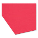 Smead Reinforced Top Tab Colored File Folders, 1/3-Cut Tabs: Assorted, Letter Size, 0.75" Expansion, Red, 100/Box (12734)