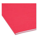Smead Reinforced Top Tab Colored File Folders, 1/3-Cut Tabs: Assorted, Letter Size, 0.75" Expansion, Red, 100/Box (12734)