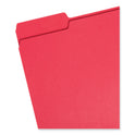 Smead Colored File Folders, 1/3-Cut Tabs: Assorted, Letter Size, 0.75" Expansion, Red, 100/Box (12743)