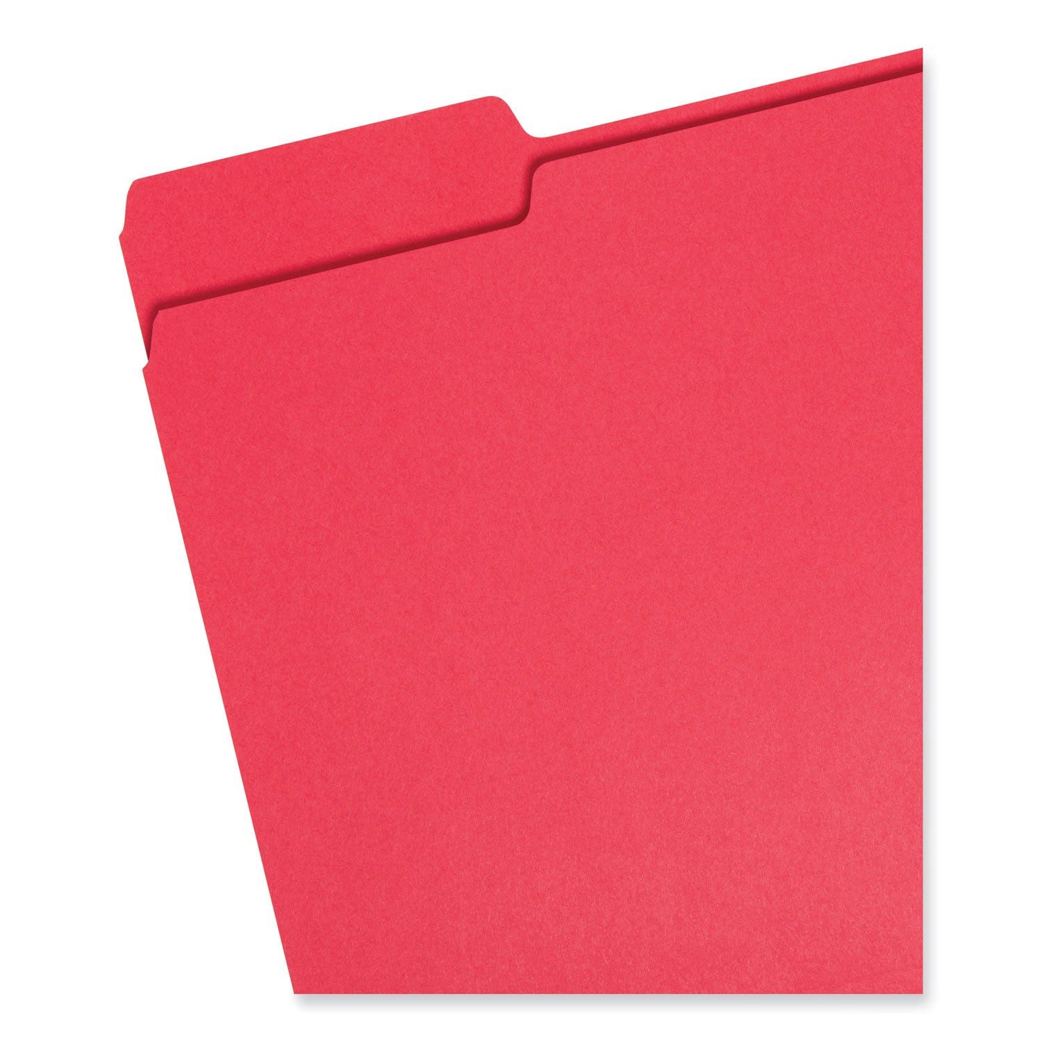 Smead Colored File Folders, 1/3-Cut Tabs: Assorted, Letter Size, 0.75" Expansion, Red, 100/Box (12743)