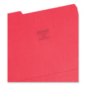 Smead Colored File Folders, 1/3-Cut Tabs: Assorted, Letter Size, 0.75" Expansion, Red, 100/Box (12743)