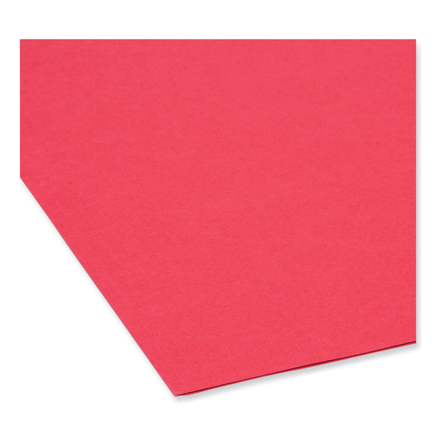 Smead Colored File Folders, 1/3-Cut Tabs: Assorted, Letter Size, 0.75" Expansion, Red, 100/Box (12743)