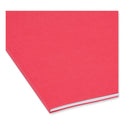 Smead Colored File Folders, 1/3-Cut Tabs: Assorted, Letter Size, 0.75" Expansion, Red, 100/Box (12743)