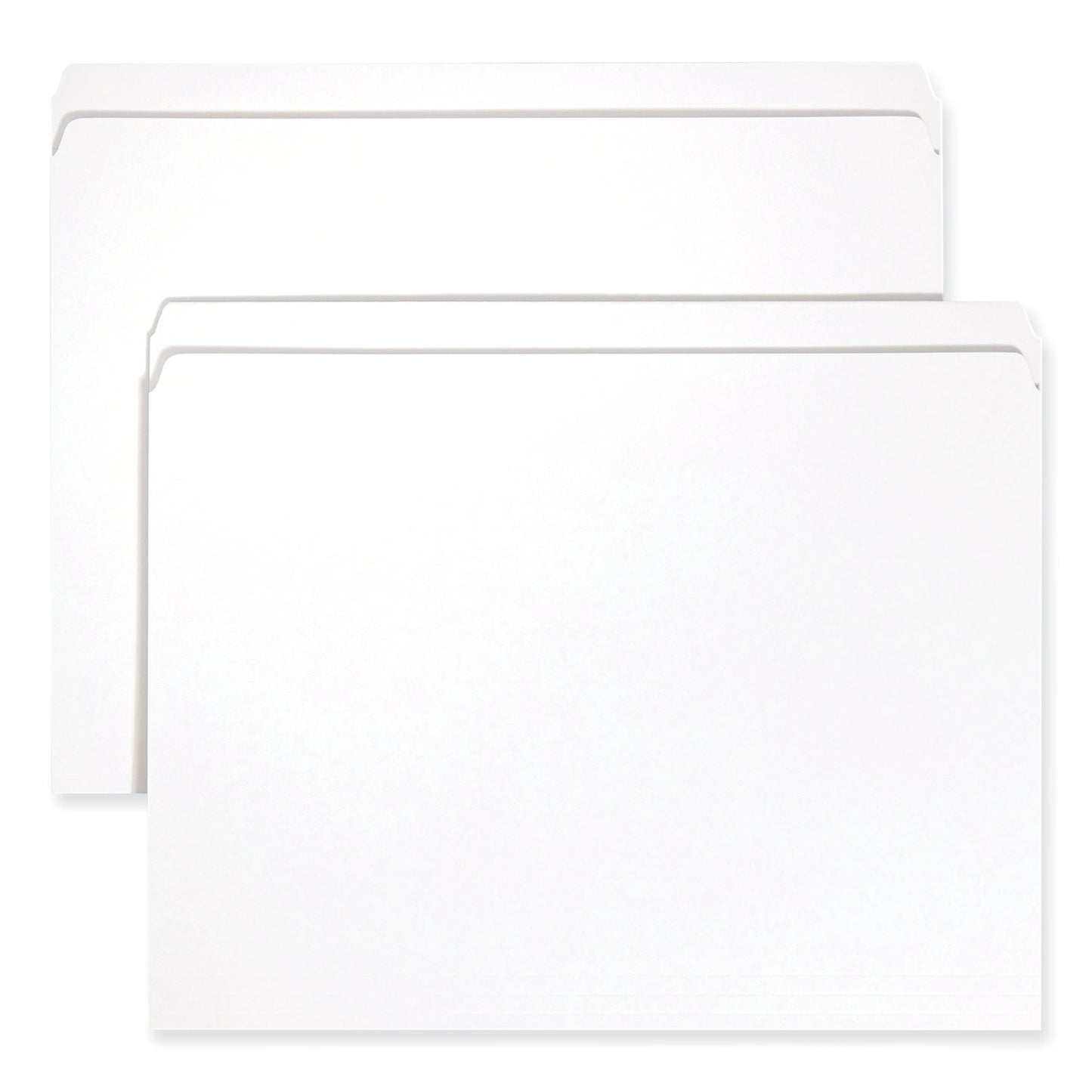 Smead Reinforced Top Tab Colored File Folders, Straight Tabs, Letter Size, 0.75" Expansion, White, 100/Box (12810)