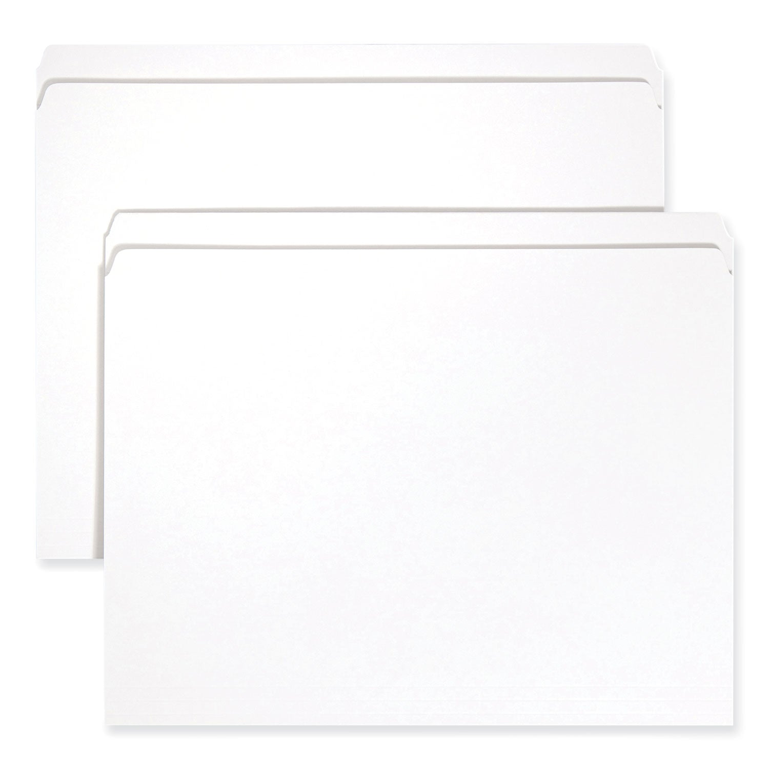 Smead Reinforced Top Tab Colored File Folders, Straight Tabs, Letter Size, 0.75" Expansion, White, 100/Box (12810)