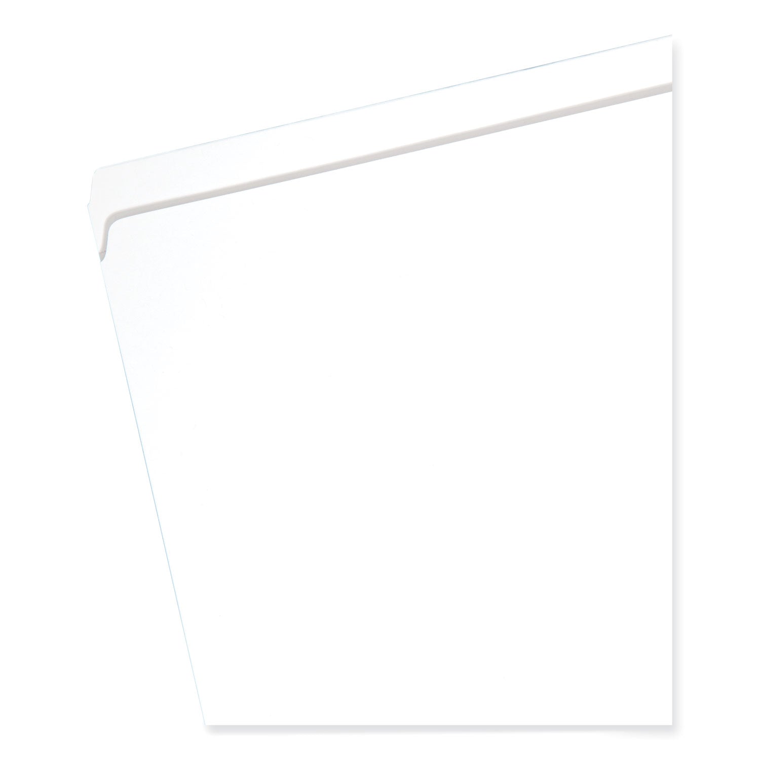 Smead Reinforced Top Tab Colored File Folders, Straight Tabs, Letter Size, 0.75" Expansion, White, 100/Box (12810)