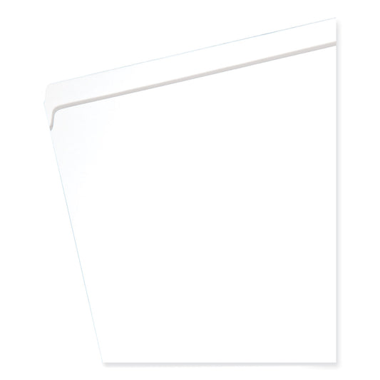 Smead Reinforced Top Tab Colored File Folders, Straight Tabs, Letter Size, 0.75" Expansion, White, 100/Box (12810)