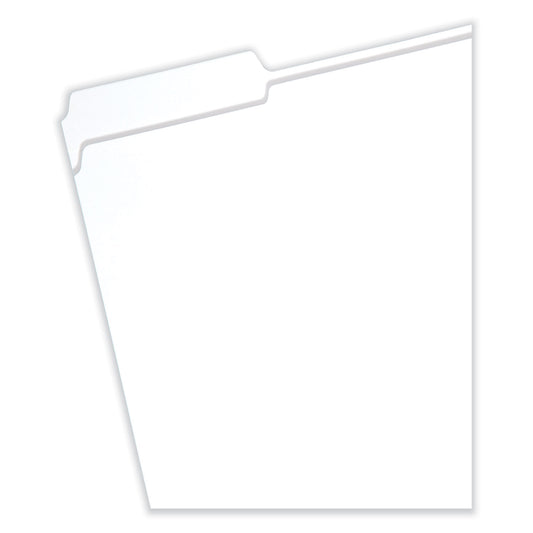 Smead Reinforced Top Tab Colored File Folders, 1/3-Cut Tabs: Assorted, Letter Size, 0.75" Expansion, White, 100/Box (12834)