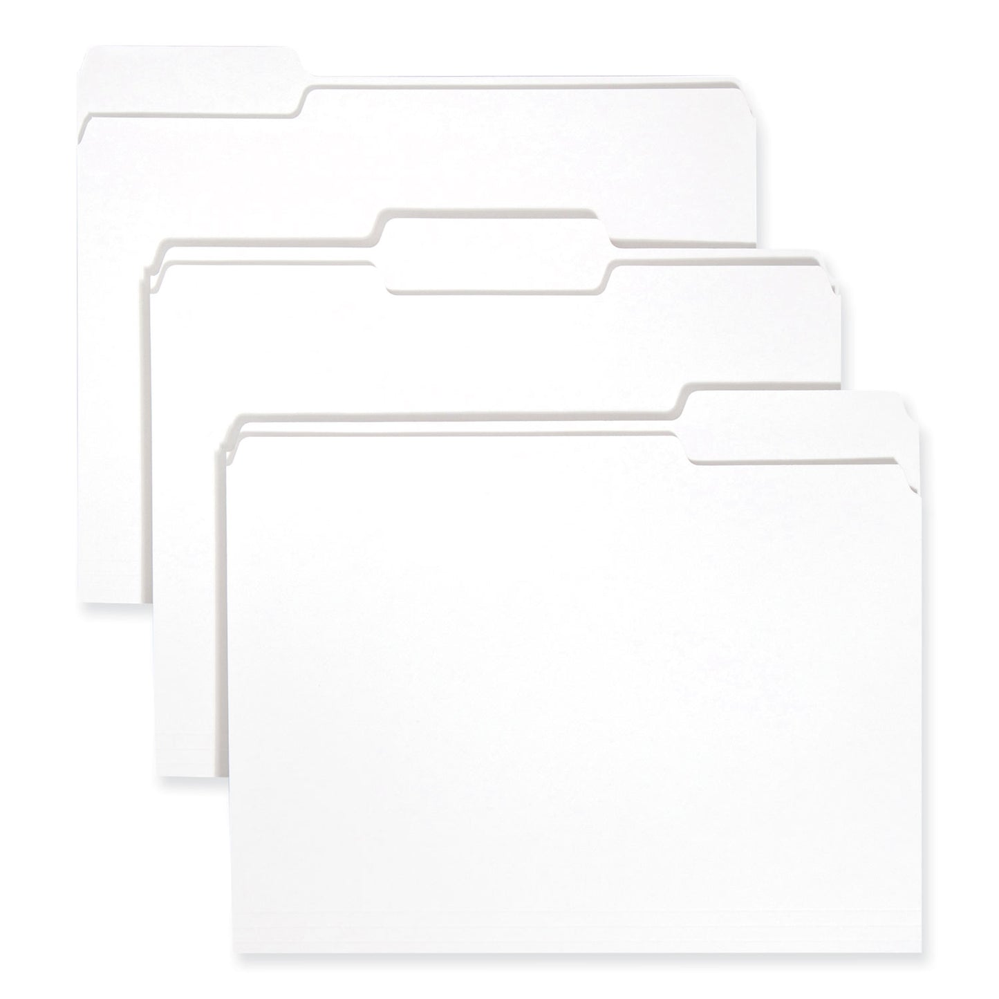 Smead Colored File Folders, 1/3-Cut Tabs: Assorted, Letter Size, 0.75" Expansion, White, 100/Box (12843)