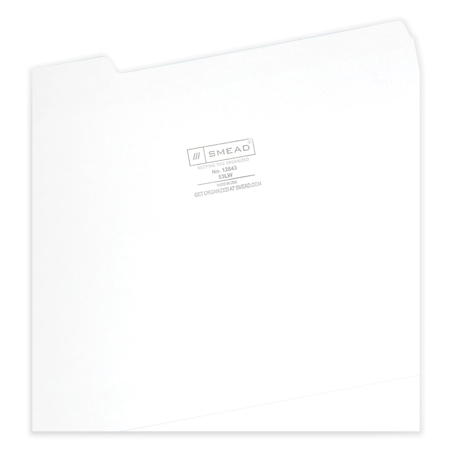 Smead Colored File Folders, 1/3-Cut Tabs: Assorted, Letter Size, 0.75" Expansion, White, 100/Box (12843)