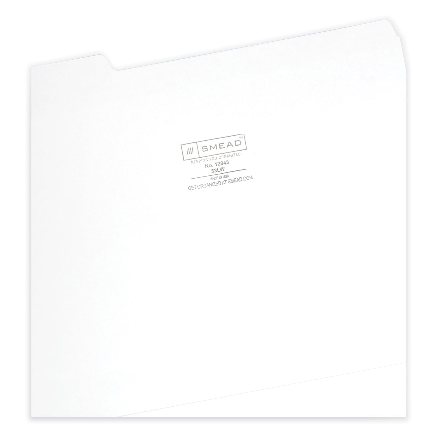 Smead Colored File Folders, 1/3-Cut Tabs: Assorted, Letter Size, 0.75" Expansion, White, 100/Box (12843)