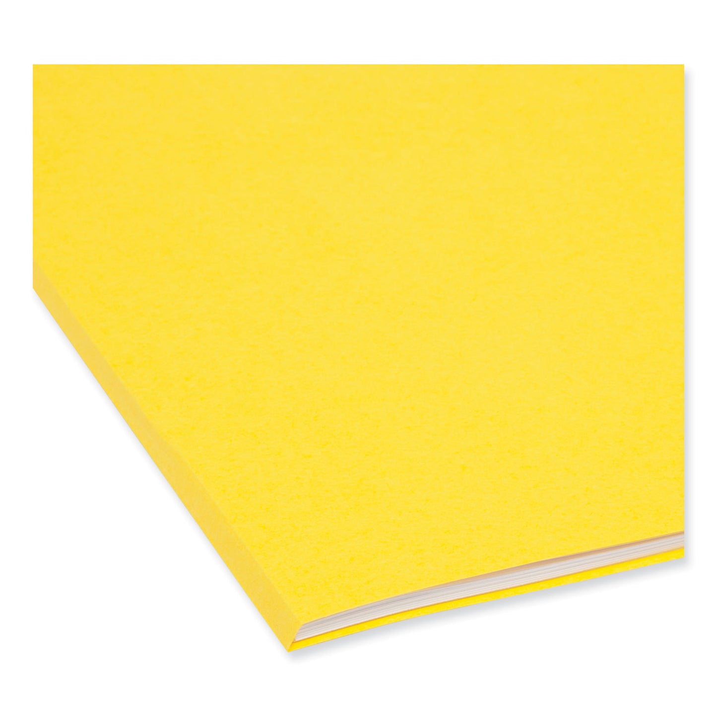 Smead Reinforced Top Tab Colored File Folders, Straight Tabs, Letter Size, 0.75" Expansion, Yellow, 100/Box (12910)