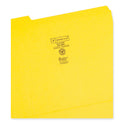 Smead Reinforced Top Tab Colored File Folders, 1/3-Cut Tabs: Assorted, Letter Size, 0.75" Expansion, Yellow, 100/Box (12934)