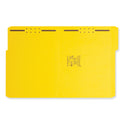Smead Top Tab Colored Fastener Folders, 0.75" Expansion, 2 Fasteners, Letter Size, Yellow Exterior, 50/Box (12940)