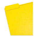 Smead Colored File Folders, 1/3-Cut Tabs: Assorted, Letter Size, 0.75" Expansion, Yellow, 100/Box (12943)