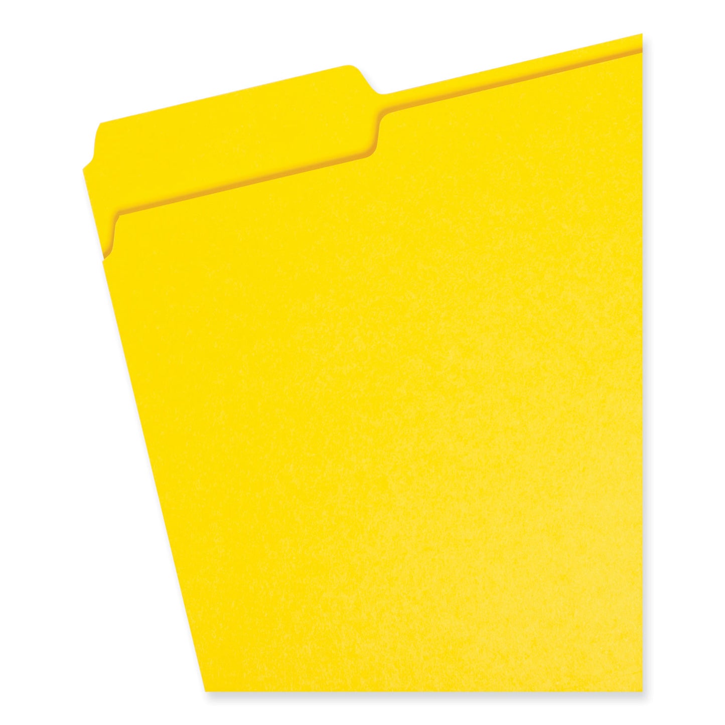 Smead Colored File Folders, 1/3-Cut Tabs: Assorted, Letter Size, 0.75" Expansion, Yellow, 100/Box (12943)