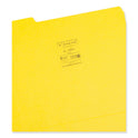 Smead Colored File Folders, 1/3-Cut Tabs: Assorted, Letter Size, 0.75" Expansion, Yellow, 100/Box (12943)