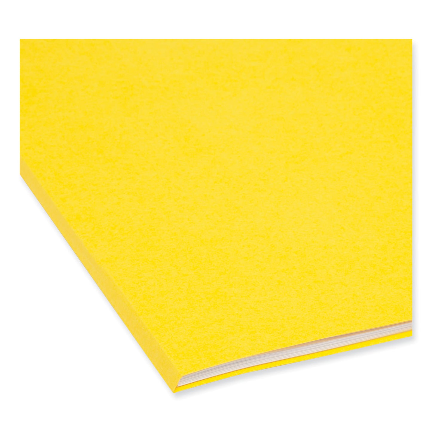 Smead Colored File Folders, 1/3-Cut Tabs: Assorted, Letter Size, 0.75" Expansion, Yellow, 100/Box (12943)