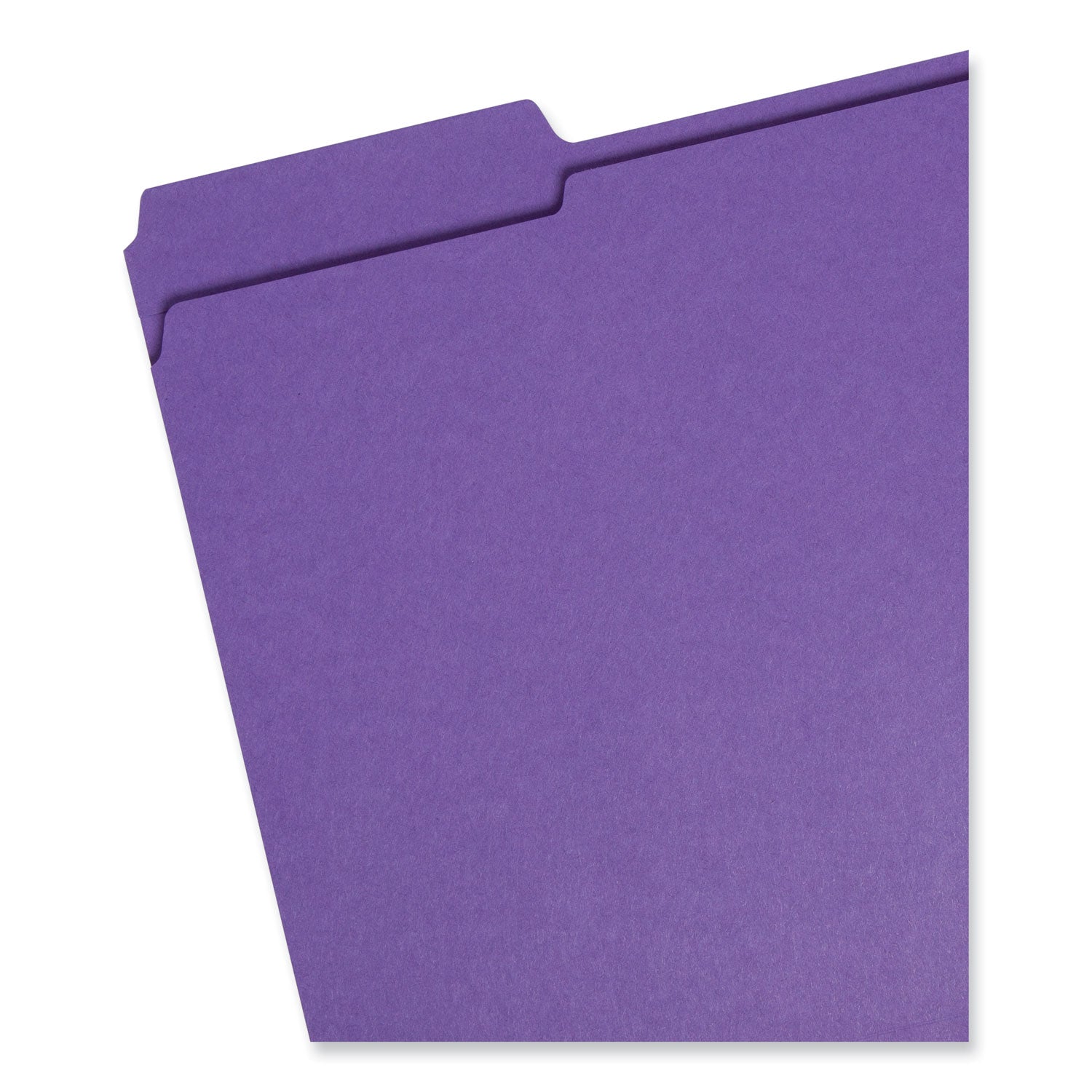 Smead Reinforced Top Tab Colored File Folders, 1/3-Cut Tabs: Assorted, Letter Size, 0.75" Expansion, Purple, 100/Box (13034)
