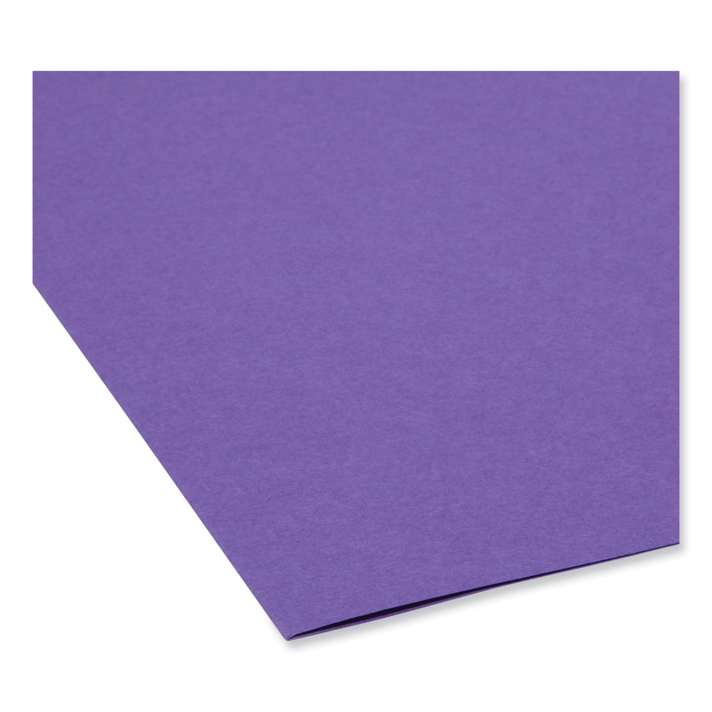Smead Reinforced Top Tab Colored File Folders, 1/3-Cut Tabs: Assorted, Letter Size, 0.75" Expansion, Purple, 100/Box (13034)