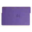 Smead Top Tab Colored Fastener Folders, 0.75" Expansion, 2 Fasteners, Letter Size, Purple Exterior, 50/Box (13040)