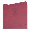Smead Reinforced Top Tab Colored File Folders, 1/3-Cut Tabs: Assorted, Letter Size, 0.75" Expansion, Maroon, 100/Box (13084)