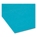 Smead Reinforced Top Tab Colored File Folders, 1/3-Cut Tabs: Assorted, Letter Size, 0.75" Expansion, Teal, 100/Box (13134)