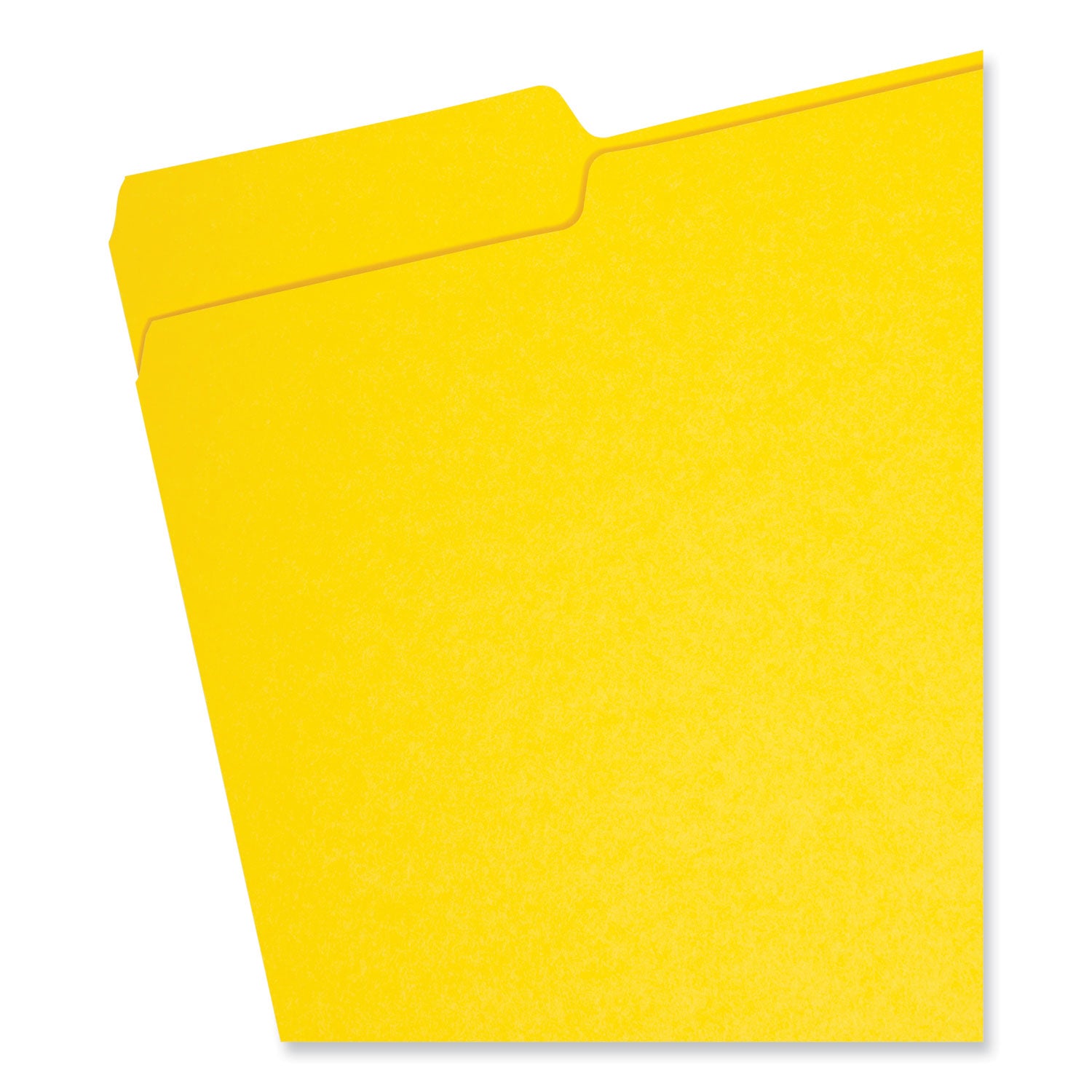 Smead Interior File Folders, 1/3-Cut Tabs: Assorted, Letter Size, 0.75" Expansion, Yellow, 100/Box (10271)