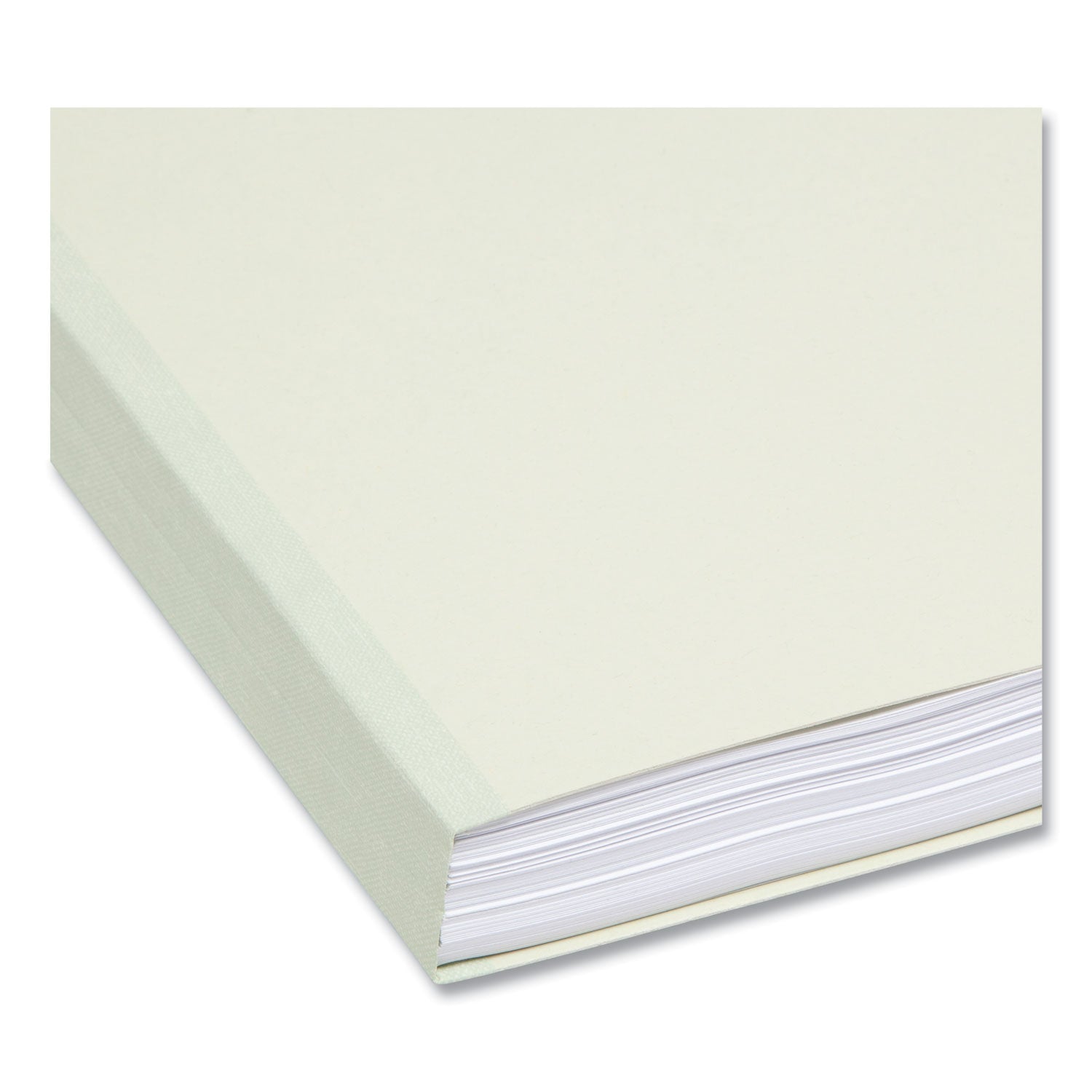 Smead Expanding Recycled Heavy Pressboard Folders, 1/3-Cut Tabs: Assorted, Letter Size, 1" Expansion, Gray-Green, 25/Box (13230)