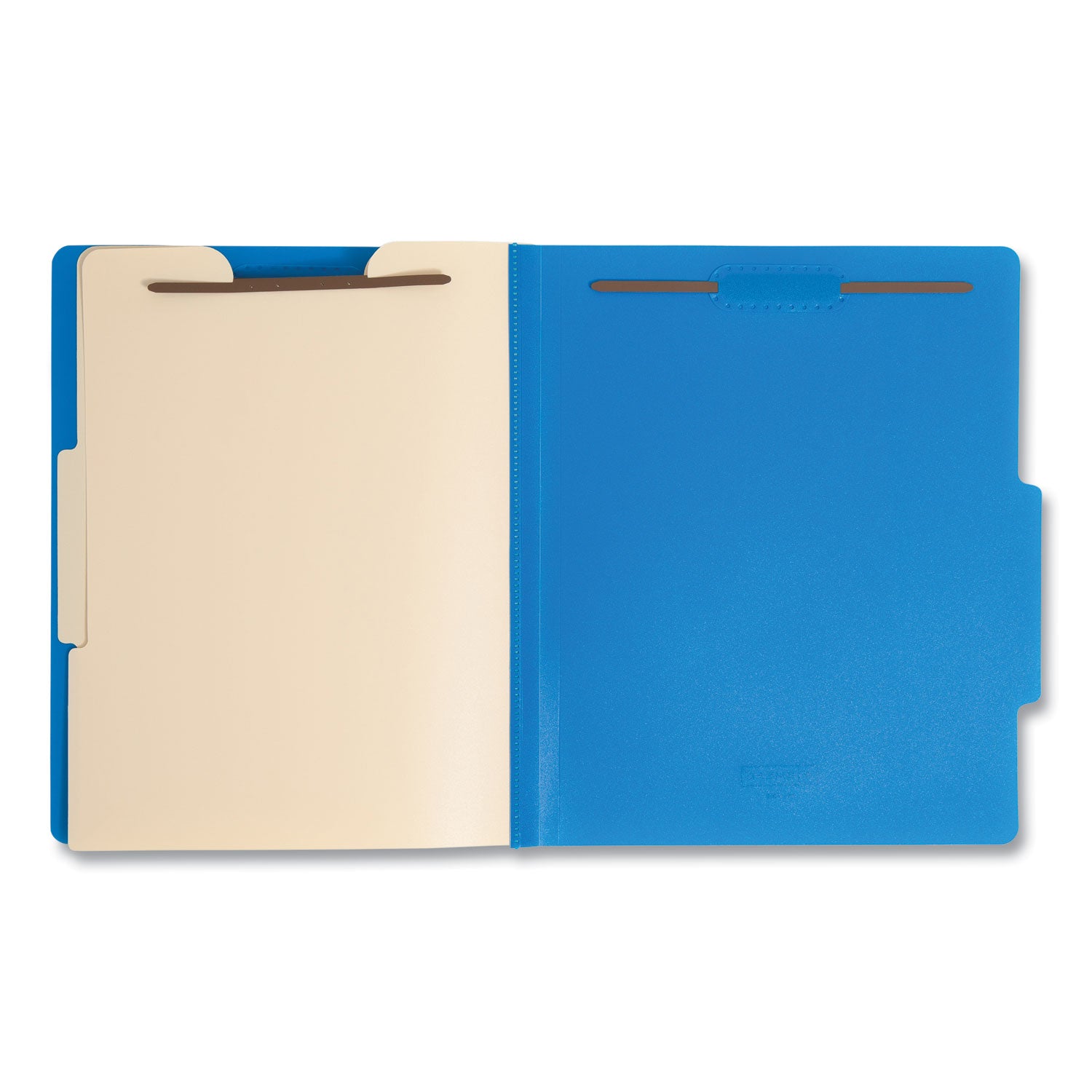 Smead Six-Section Poly Classification Folders, 2" Expansion, 2 Dividers, 6 Fasteners, Letter Size, Blue Exterior, 10/Box (14045)
