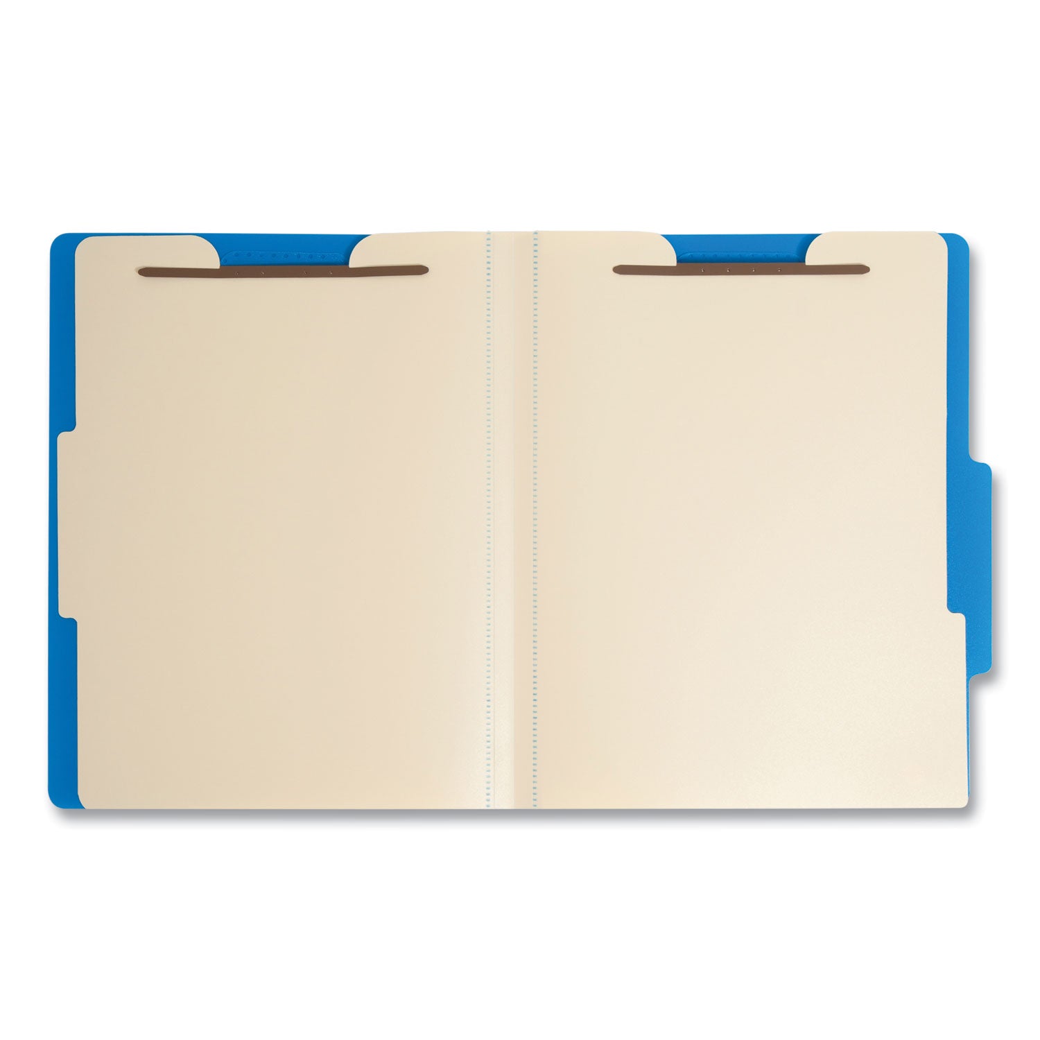 Smead Six-Section Poly Classification Folders, 2" Expansion, 2 Dividers, 6 Fasteners, Letter Size, Blue Exterior, 10/Box (14045)