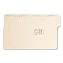 Smead SuperTab Reinforced Guide Height Fastener Folders, 11-pt Manila, 0.75" Expansion, 2 Fasteners, Letter Size, Manila, 50/Box (14535)