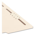 Smead SuperTab Reinforced Guide Height Fastener Folders, 11-pt Manila, 0.75" Expansion, 2 Fasteners, Letter Size, Manila, 50/Box (14535)