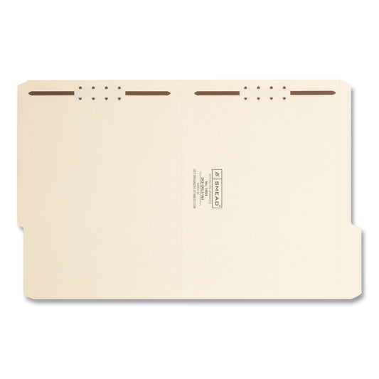 Smead Top Tab Fastener Folders, 1/3-Cut Tabs: Right, 0.75" Expansion, 2 Fasteners, Letter Size, Manila Exterior, 50/Box (14538)