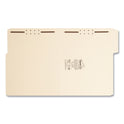 Smead SuperTab Reinforced Guide Height Fastener Folders, 14-pt Manila, 0.75" Expansion, 2 Fasteners, Letter Size, Manila, 50/Box (14545)